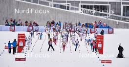 14.02.2016, Falun, Sweden (SWE): athletes walk in    - FIS world cup cross-country, mass women, Falun (SWE). www.nordicfocus.com. © Felgenhauer/NordicFocus. Every downloaded picture is fee-liable.