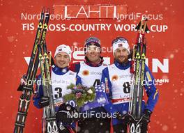 20.02.2016, Lahti, Finland (FIN): Finn Haagen Krogh (NOR), Emil Iversen (NOR), Petter Northug (NOR), (l-r) - FIS world cup cross-country, individual sprint, Lahti (FIN). www.nordicfocus.com. © Felgenhauer/NordicFocus. Every downloaded picture is fee-liable.