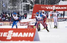 20.02.2016, Lahti, Finland (FIN): Martti Jylhae (FIN), Alexey Petukhov (RUS), Petter Northug (NOR), Simeon Hamilton (USA), (l-r)  - FIS world cup cross-country, individual sprint, Lahti (FIN). www.nordicfocus.com. © Felgenhauer/NordicFocus. Every downloaded picture is fee-liable.