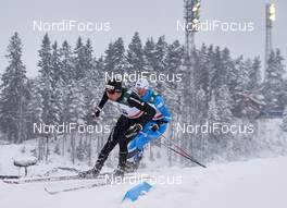 21.02.2016, Lahti, Finland (FIN): Toni Livers (SUI), Raido Rankel (EST), (l-r)  - FIS world cup cross-country, skiathlon men, Lahti (FIN). www.nordicfocus.com. © Felgenhauer/NordicFocus. Every downloaded picture is fee-liable.