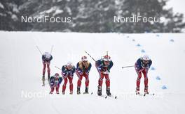 21.02.2016, Lahti, Finland (FIN): Martin Johnsrud Sundby (NOR), Hans Christer Holund (NOR), Finn Haagen Krogh (NOR), (l-r)  - FIS world cup cross-country, skiathlon men, Lahti (FIN). www.nordicfocus.com. © Felgenhauer/NordicFocus. Every downloaded picture is fee-liable.