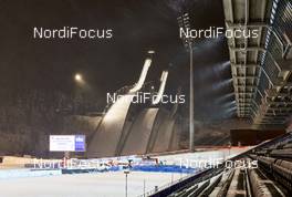 21.02.2016, Lahti, Finland (FIN): inside the venue at night   - FIS world cup cross-country, training, Lahti (FIN). www.nordicfocus.com. © Felgenhauer/NordicFocus. Every downloaded picture is fee-liable.