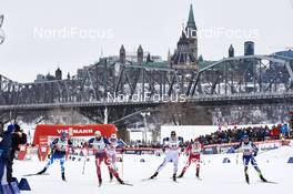 01.03.2016, Gatineau, Canada (CAN): Martti Jylhae (FIN), Petter Northug (NOR), Erik Bjornsen (USA), Knute Johnsgaard (CAN), Renaud Jay (FRA), (l-r)  - FIS world cup cross-country, individual sprint, Gatineau (CAN). www.nordicfocus.com. © Felgenhauer/NordicFocus. Every downloaded picture is fee-liable.