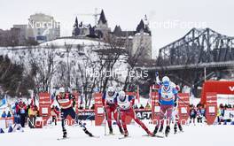 01.03.2016, Gatineau, Canada (CAN): Federico Pellegrino (ITA), Emil Iversen (NOR), Finn Haagen Krogh (NOR), Sergey Ustiugov (RUS), (l-r)  - FIS world cup cross-country, individual sprint, Gatineau (CAN). www.nordicfocus.com. © Felgenhauer/NordicFocus. Every downloaded picture is fee-liable.
