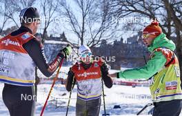 29.02.2016, Gatineau, Canada (CAN): Andreas Katz (GER), Sebastian Eisenlauer (GER) getting last informations from Janko Neuber (GER)   - FIS world cup cross-country, training, Gatineau (CAN). www.nordicfocus.com. © Felgenhauer/NordicFocus. Every downloaded picture is fee-liable.