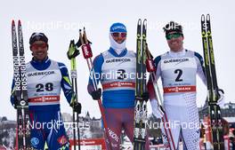 01.03.2016, Gatineau, Canada (CAN): Richard Jouve (FRA), Sergey Ustiugov (RUS), Simeon Hamilton (USA), (l-r)  - FIS world cup cross-country, individual sprint, Gatineau (CAN). www.nordicfocus.com. © Felgenhauer/NordicFocus. Every downloaded picture is fee-liable.