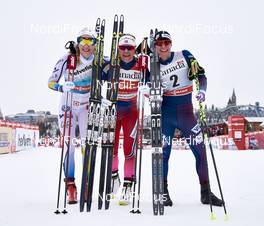 01.03.2016, Gatineau, Canada (CAN): Stina Nilsson (SWE), Maiken Caspersen Falla (NOR), Jessica Diggins (USA), (l-r)  - FIS world cup cross-country, individual sprint, Gatineau (CAN). www.nordicfocus.com. © Felgenhauer/NordicFocus. Every downloaded picture is fee-liable.