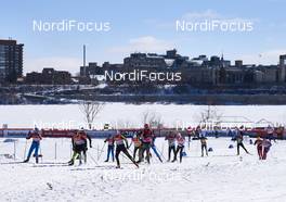 29.02.2016, Gatineau, Canada (CAN): Maurice Manificat (FRA), Nicole Fessel (GER), training in Gatineau   - FIS world cup cross-country, training, Gatineau (CAN). www.nordicfocus.com. © Felgenhauer/NordicFocus. Every downloaded picture is fee-liable.