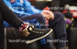 29.02.2016, Gatineau, Canada (CAN): the shoes of Stina Nilsson (SWE)   - FIS world cup cross-country, training, Gatineau (CAN). www.nordicfocus.com. © Felgenhauer/NordicFocus. Every downloaded picture is fee-liable.