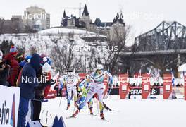 01.03.2016, Gatineau, Canada (CAN): Charlotte Kalla (SWE), Anamarija Lampic (SLO), Stina Nilsson (SWE), (l-r)  - FIS world cup cross-country, individual sprint, Gatineau (CAN). www.nordicfocus.com. © Felgenhauer/NordicFocus. Every downloaded picture is fee-liable.