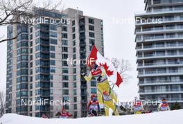 01.03.2016, Gatineau, Canada (CAN): Forerunners with canadian flag   - FIS world cup cross-country, individual sprint, Gatineau (CAN). www.nordicfocus.com. © Felgenhauer/NordicFocus. Every downloaded picture is fee-liable.