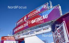 29.02.2016, Gatineau, Canada (CAN): welcome signs   - FIS world cup cross-country, training, Gatineau (CAN). www.nordicfocus.com. © Felgenhauer/NordicFocus. Every downloaded picture is fee-liable.