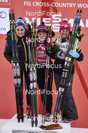 01.03.2016, Gatineau, Canada (CAN): Stina Nilsson (SWE), Maiken Caspersen Falla (NOR), Jessica Diggins (USA), (l-r) - FIS world cup cross-country, individual sprint, Gatineau (CAN). www.nordicfocus.com. © Felgenhauer/NordicFocus. Every downloaded picture is fee-liable.