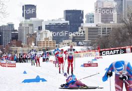 02.03.2016, Montreal, Canada (CAN): Alex Harvey (CAN), Hans Christer Holund (NOR), (l-r)  - FIS world cup cross-country, mass men, Montreal (CAN). www.nordicfocus.com. © Felgenhauer/NordicFocus. Every downloaded picture is fee-liable.