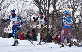 02.03.2016, Montreal, Canada (CAN): Renaud Jay (FRA), Andreas Katz (GER), Stanislav Volzhentsev (RUS), (l-r)  - FIS world cup cross-country, mass men, Montreal (CAN). www.nordicfocus.com. © Felgenhauer/NordicFocus. Every downloaded picture is fee-liable.
