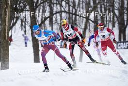 02.03.2016, Montreal, Canada (CAN): Ilia Chernousov (RUS), Dominik Baldauf (AUT), Ivan Babikov (CAN), (l-r)  - FIS world cup cross-country, mass men, Montreal (CAN). www.nordicfocus.com. © Felgenhauer/NordicFocus. Every downloaded picture is fee-liable.