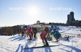 04.03.2016, Quebec, Canada (CAN): Finn Haagen Krogh (NOR), Martin Johnsrud Sundby (NOR), Richard Jouve (FRA), (l-r)  - FIS world cup cross-country, individual sprint, Quebec (CAN). www.nordicfocus.com. © Felgenhauer/NordicFocus. Every downloaded picture is fee-liable.