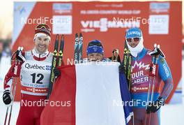 04.03.2016, Quebec, Canada (CAN): Alex Harvey (CAN), Baptiste Gros (FRA), Sergey Ustiugov (RUS), (l-r)  - FIS world cup cross-country, individual sprint, Quebec (CAN). www.nordicfocus.com. © Felgenhauer/NordicFocus. Every downloaded picture is fee-liable.