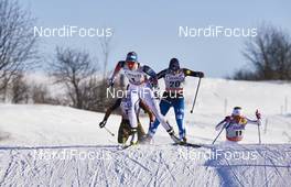 04.03.2016, Quebec, Canada (CAN): Sadie Bjornsen (USA), Krista Parmakoski (FIN), Jennie Oeberg (SWE), (l-r)  - FIS world cup cross-country, individual sprint, Quebec (CAN). www.nordicfocus.com. © Felgenhauer/NordicFocus. Every downloaded picture is fee-liable.
