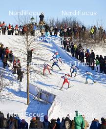 04.03.2016, Quebec, Canada (CAN): men in the steep uphill   - FIS world cup cross-country, individual sprint, Quebec (CAN). www.nordicfocus.com. © Felgenhauer/NordicFocus. Every downloaded picture is fee-liable.