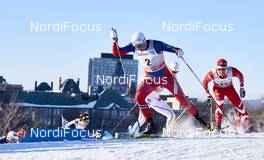 04.03.2016, Quebec, Canada (CAN): Emil Iversen (NOR), Alex Harvey (CAN), (l-r)  - FIS world cup cross-country, individual sprint, Quebec (CAN). www.nordicfocus.com. © Felgenhauer/NordicFocus. Every downloaded picture is fee-liable.