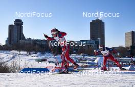 04.03.2016, Quebec, Canada (CAN): Eirik Brandsdal (NOR), Hans Christer Holund (NOR), (l-r)  - FIS world cup cross-country, individual sprint, Quebec (CAN). www.nordicfocus.com. © Felgenhauer/NordicFocus. Every downloaded picture is fee-liable.
