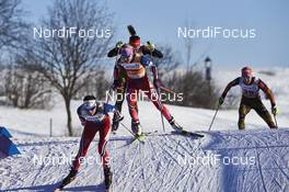 04.03.2016, Quebec, Canada (CAN): Heidi Weng (NOR), Therese Johaug (NOR), Stefanie Boehler (GER), (l-r)  - FIS world cup cross-country, individual sprint, Quebec (CAN). www.nordicfocus.com. © Felgenhauer/NordicFocus. Every downloaded picture is fee-liable.