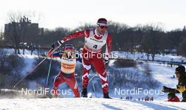 05.03.2016, Quebec, Canada (CAN): Martin Johnsrud Sundby (NOR), Alex Harvey (CAN), (l-r)  - FIS world cup cross-country, pursuit men, Quebec (CAN). www.nordicfocus.com. © Felgenhauer/NordicFocus. Every downloaded picture is fee-liable.