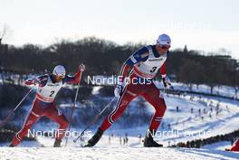 05.03.2016, Quebec, Canada (CAN): Petter Northug (NOR), Emil Iversen (NOR), (l-r)  - FIS world cup cross-country, pursuit men, Quebec (CAN). www.nordicfocus.com. © Felgenhauer/NordicFocus. Every downloaded picture is fee-liable.