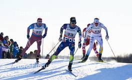 05.03.2016, Quebec, Canada (CAN): Alexander Legkov (RUS), Jean Marc Gaillard (FRA), Oskar Svensson (SWE), (l-r)  - FIS world cup cross-country, pursuit men, Quebec (CAN). www.nordicfocus.com. © Felgenhauer/NordicFocus. Every downloaded picture is fee-liable.