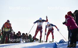 05.03.2016, Quebec, Canada (CAN): Petter Northug (NOR), Emil Iversen (NOR), (l-r)  - FIS world cup cross-country, pursuit men, Quebec (CAN). www.nordicfocus.com. © Felgenhauer/NordicFocus. Every downloaded picture is fee-liable.