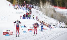 08.03.2016, Canmore, Canada (CAN): Ingvild Flugstad Oestberg (NOR), Maiken Caspersen Falla (NOR), (l-r)  - FIS world cup cross-country, individual sprint, Canmore (CAN). www.nordicfocus.com. © Felgenhauer/NordicFocus. Every downloaded picture is fee-liable.