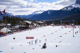 08.03.2016, Canmore, Canada (CAN): a women's start seen from above   - FIS world cup cross-country, individual sprint, Canmore (CAN). www.nordicfocus.com. © Felgenhauer/NordicFocus. Every downloaded picture is fee-liable.