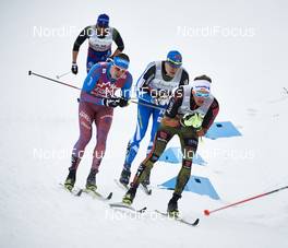 08.03.2016, Canmore, Canada (CAN): Sergey Ustiugov (RUS), Matias Strandvall (FIN), Sebastian Eisenlauer (GER), (l-r)  - FIS world cup cross-country, individual sprint, Canmore (CAN). www.nordicfocus.com. © Felgenhauer/NordicFocus. Every downloaded picture is fee-liable.