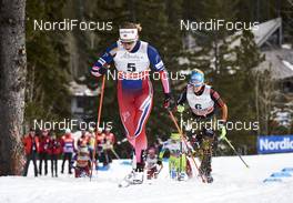08.03.2016, Canmore, Canada (CAN): Astrid Uhrenholdt Jacobsen (NOR), Sandra Ringwald (GER), (l-r)  - FIS world cup cross-country, individual sprint, Canmore (CAN). www.nordicfocus.com. © Felgenhauer/NordicFocus. Every downloaded picture is fee-liable.