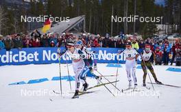 08.03.2016, Canmore, Canada (CAN): Jessica Diggins (USA), Sophie Caldwell (USA), Hanna Kolb (GER), (l-r)  - FIS world cup cross-country, individual sprint, Canmore (CAN). www.nordicfocus.com. © Felgenhauer/NordicFocus. Every downloaded picture is fee-liable.