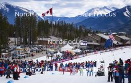 08.03.2016, Canmore, Canada (CAN): Yulia Belorukova (RUS), Maiken Caspersen Falla (NOR), Sadie Bjornsen (USA), Anamarija Lampic (SLO), Krista Parmakoski (FIN), (l-r)  - FIS world cup cross-country, individual sprint, Canmore (CAN). www.nordicfocus.com. © Felgenhauer/NordicFocus. Every downloaded picture is fee-liable.