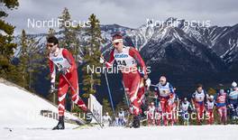 09.03.2016, Canmore, Canada (CAN): Alex Harvey (CAN), Ivan Babikov (CAN), Niklas Dyrhaug (NOR), (l-r)  - FIS world cup cross-country, skiathlon men, Canmore (CAN). www.nordicfocus.com. © Felgenhauer/NordicFocus. Every downloaded picture is fee-liable.