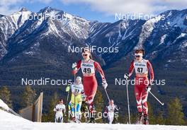 09.03.2016, Canmore, Canada (CAN): Dahria Beatty (CAN), Olivia Bouffard-Nesbitt (CAN), (l-r)  - FIS world cup cross-country, skiathlon women, Canmore (CAN). www.nordicfocus.com. © Felgenhauer/NordicFocus. Every downloaded picture is fee-liable.