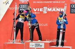 27.11.2016, Ruka, Finland (FIN): Krista Parmakoski (FIN), Marit Bjoergen (NOR), Heidi Weng (NOR), (l-r) - FIS world cup cross-country, 10km women, Ruka (FIN). www.nordicfocus.com. © THIBAUT/NordicFocus. Every downloaded picture is fee-liable.