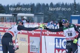 27.11.2016, Ruka, Finland (FIN): Dietmar Noeckler (ITA), Federico Pellegrino (ITA), (l-r)  - FIS world cup cross-country, 15km men, Ruka (FIN). www.nordicfocus.com. © Modica/NordicFocus. Every downloaded picture is fee-liable.