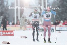 27.11.2016, Ruka, Finland (FIN): Maicol Rastelli (ITA), Alexander Legkov (RUS), (l-r)  - FIS world cup cross-country, 15km men, Ruka (FIN). www.nordicfocus.com. © Modica/NordicFocus. Every downloaded picture is fee-liable.