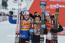 03.12.2016, Lillehammer, Norway (NOR): Heidi Weng (NOR), Jessica Diggins (USA), Marit Bjoergen (NOR) - FIS world cup cross-country, 5km women, Lillehammer (NOR). www.nordicfocus.com. © THIBAUT/NordicFocus. Every downloaded picture is fee-liable.