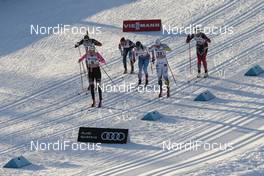 02.12.2016, Lillehammer, Norway (NOR): Ragnhild Haga (NOR), Kari Vikhagen Gjeitnes (NOR), Krista Parmakoski (FIN), Hanna Falk (SWE), Astrid Uhrenholdt Jacobsen (NOR), (l-r)  - FIS world cup cross-country, individual sprint, Lillehammer (NOR). www.nordicfocus.com. © Modica/NordicFocus. Every downloaded picture is fee-liable.