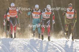 02.12.2016, Lillehammer, Norway (NOR): Johannes Hoesflot Klaebo (NOR), Baptiste Gros (FRA), Emil Iversen (NOR), Sebastian Eisenlauer (GER), (l-r)  - FIS world cup cross-country, individual sprint, Lillehammer (NOR). www.nordicfocus.com. © Modica/NordicFocus. Every downloaded picture is fee-liable.