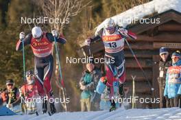 02.12.2016, Lillehammer, Norway (NOR): Johannes Hoesflot Klaebo (NOR), Emil Iversen (NOR) - FIS world cup cross-country, individual sprint, Lillehammer (NOR). www.nordicfocus.com. © Modica/NordicFocus. Every downloaded picture is fee-liable.