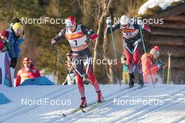 02.12.2016, Lillehammer, Norway (NOR): Finn Haagen Krogh (NOR), Sondre Turvoll Fossli (NOR) - FIS world cup cross-country, individual sprint, Lillehammer (NOR). www.nordicfocus.com. © Modica/NordicFocus. Every downloaded picture is fee-liable.