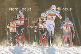 02.12.2016, Lillehammer, Norway (NOR): Federico Pellegrino (ITA), Finn Haagen Krogh (NOR), Oskar Svensson (SWE), Maxim Vylegzhanin (RUS) - FIS world cup cross-country, individual sprint, Lillehammer (NOR). www.nordicfocus.com. © Modica/NordicFocus. Every downloaded picture is fee-liable.