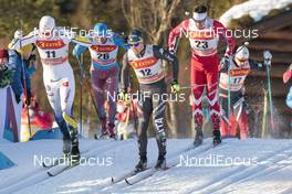 02.12.2016, Lillehammer, Norway (NOR): Oskar Svensson (SWE), Maxim Vylegzhanin (RUS), Federico Pellegrino (ITA), Alex Harvey (CAN) - FIS world cup cross-country, individual sprint, Lillehammer (NOR). www.nordicfocus.com. © Modica/NordicFocus. Every downloaded picture is fee-liable.