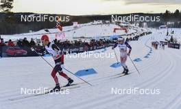04.12.2016, Lillehammer, Norway (NOR): Sjur Roethe (NOR), Andrew Musgrave (GBR) - FIS world cup cross-country, pursuit men, Lillehammer (NOR). www.nordicfocus.com. © THIBAUT/NordicFocus. Every downloaded picture is fee-liable.